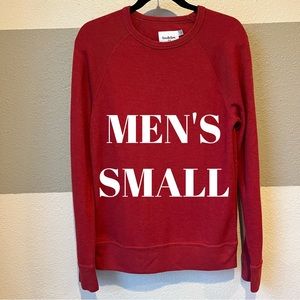 GOODFELLOW & CO Men’s Small Solid Red Long Sleeve Pullover Sweatshirt Sweater